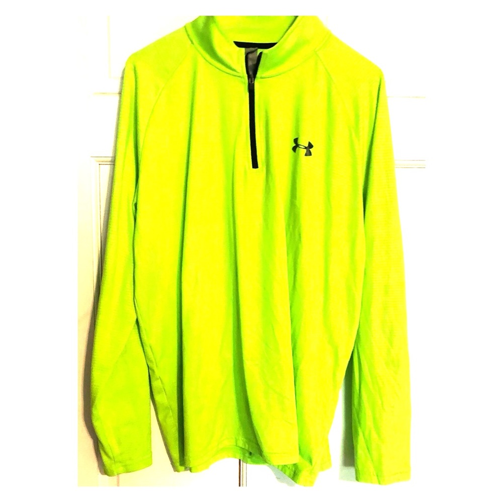 Under Armour Neon Zip up Shirt size L